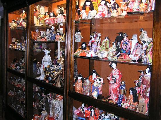 a collection of porcelain dolls